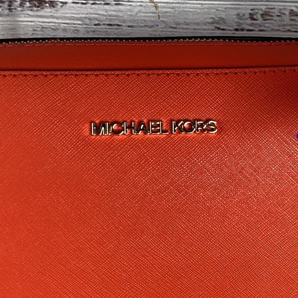 Michael Kors crossbody bag red orange summer small purse GUC‎ - Picture 5 of 11